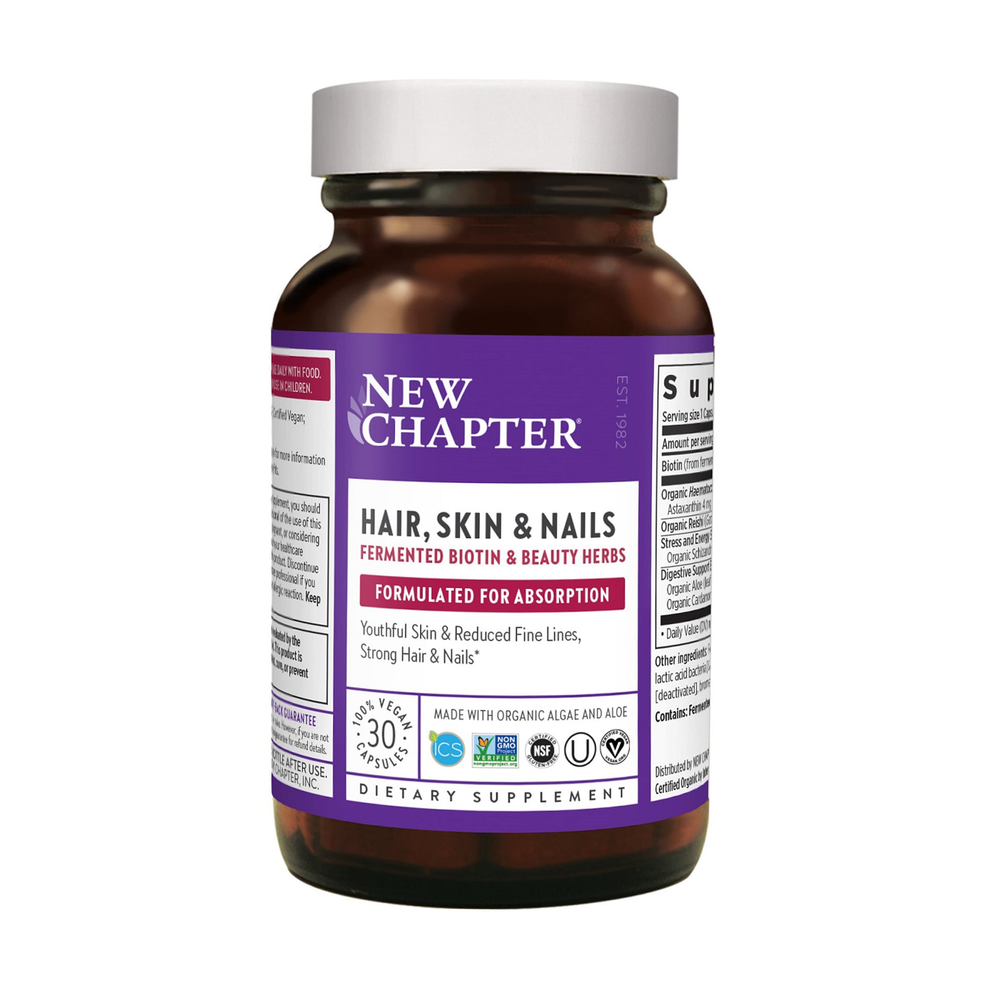 Комплекс для волосся, шкіри та нігтів New Chapter Hair, Skin &amp; Nail, 30 веганських капсул